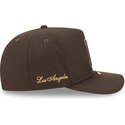 kasketter-buet-brun-snapback-9fifty-a-frame-precurved-visor-pin-fra-los-angeles-dodgers-mlb-af-new-era