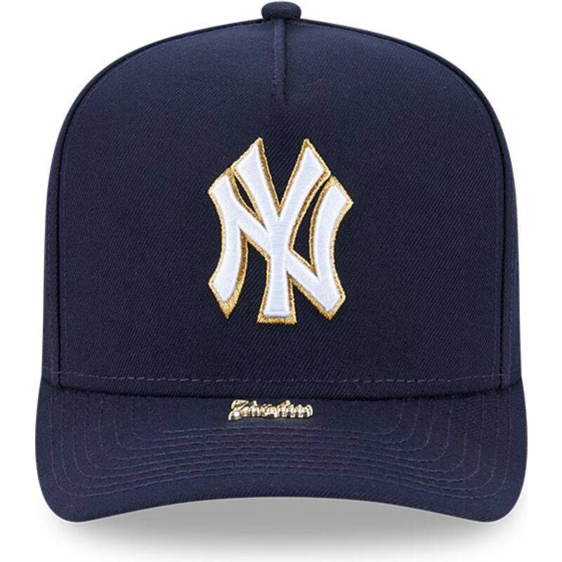 kasketter-buet-marinebla-snapback-9fifty-a-frame-precurved-visor-pin-fra-new-york-yankees-mlb-af-new-era