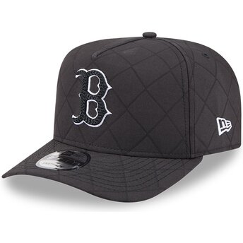 Kasketter buet sort snapback 9FIFTY A Frame Precurved Checkered fra Boston Red Sox MLB af New Era