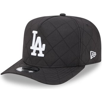 Kasketter buet sort snapback 9FIFTY A Frame Precurved Checkered fra Los Angeles Dodgers MLB af New Era