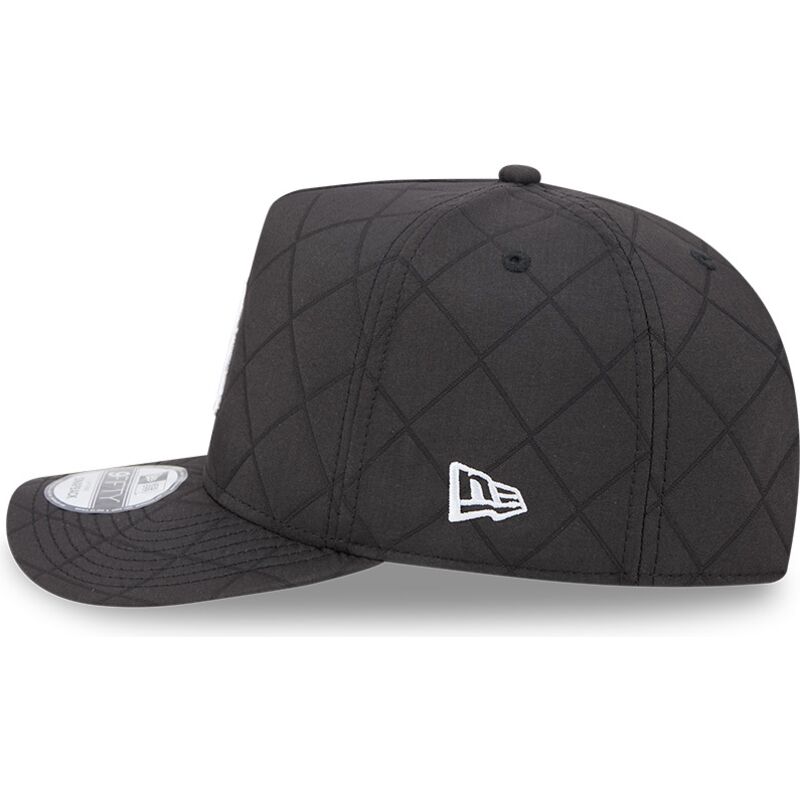 kasketter-buet-sort-snapback-9fifty-a-frame-precurved-checkered-fra-los-angeles-dodgers-mlb-af-new-era