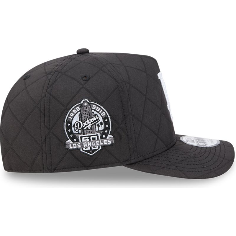 kasketter-buet-sort-snapback-9fifty-a-frame-precurved-checkered-fra-los-angeles-dodgers-mlb-af-new-era