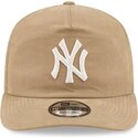 kasketter-buet-beige-snapback-19twenty-precurved-fra-new-york-yankees-mlb-af-new-era