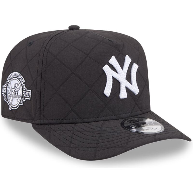kasketter-buet-sort-snapback-9fifty-a-frame-precurved-checkered-fra-new-york-yankees-mlb-af-new-era