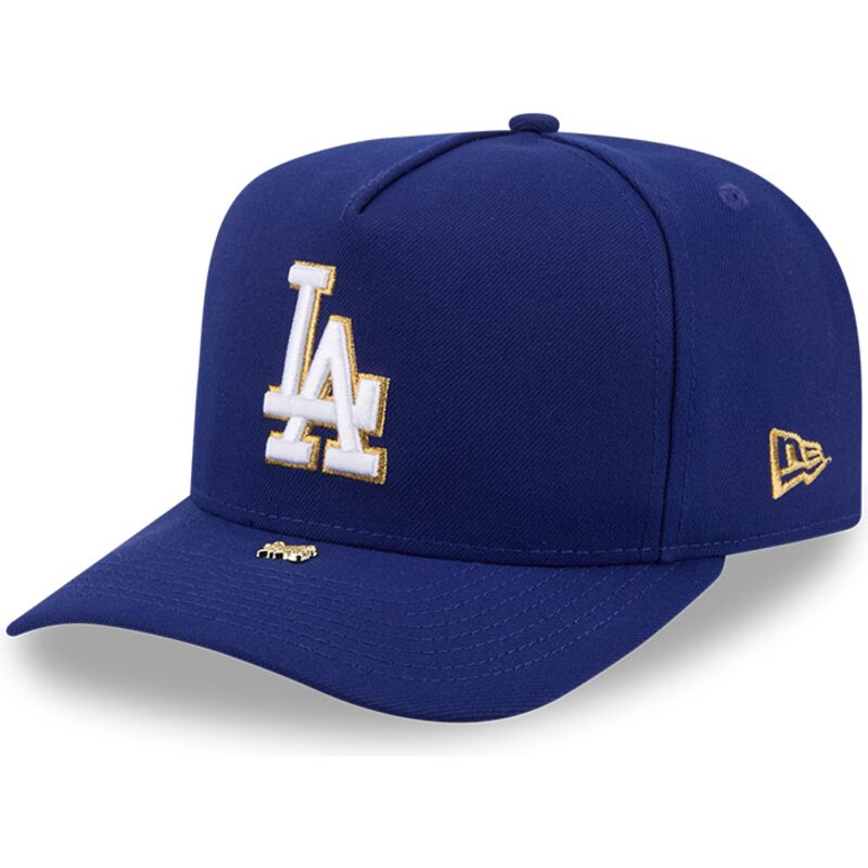 kasketter-buet-bla-snapback-9fifty-a-frame-precurved-visor-pin-fra-los-angeles-dodgers-mlb-af-new-era