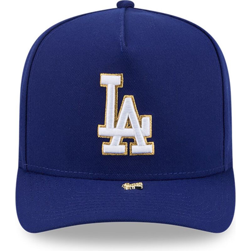 kasketter-buet-bla-snapback-9fifty-a-frame-precurved-visor-pin-fra-los-angeles-dodgers-mlb-af-new-era