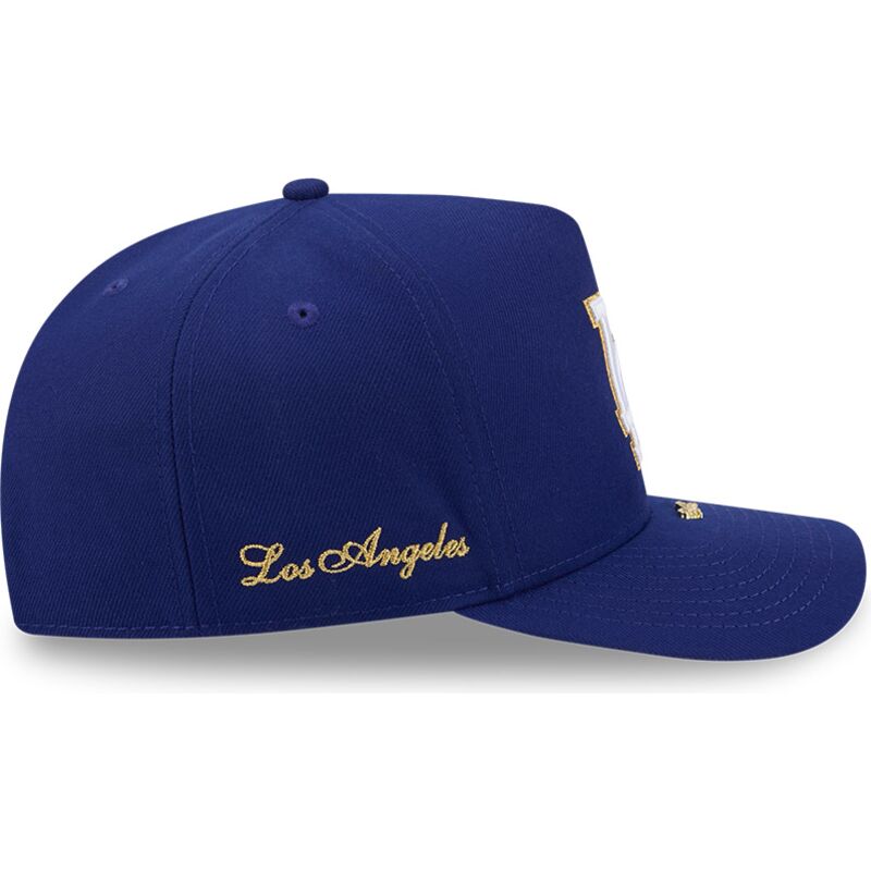 kasketter-buet-bla-snapback-9fifty-a-frame-precurved-visor-pin-fra-los-angeles-dodgers-mlb-af-new-era