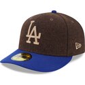 kasketter-buet-brun-tilpasset-59fifty-precurved-fra-los-angeles-dodgers-mlb-af-new-era