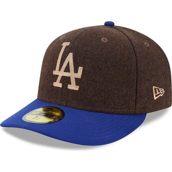 Kasketter buet brun tilpasset 59FIFTY Precurved fra Los Angeles Dodgers MLB af New Era