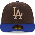 kasketter-buet-brun-tilpasset-59fifty-precurved-fra-los-angeles-dodgers-mlb-af-new-era