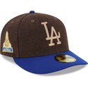 kasketter-buet-brun-tilpasset-59fifty-precurved-fra-los-angeles-dodgers-mlb-af-new-era