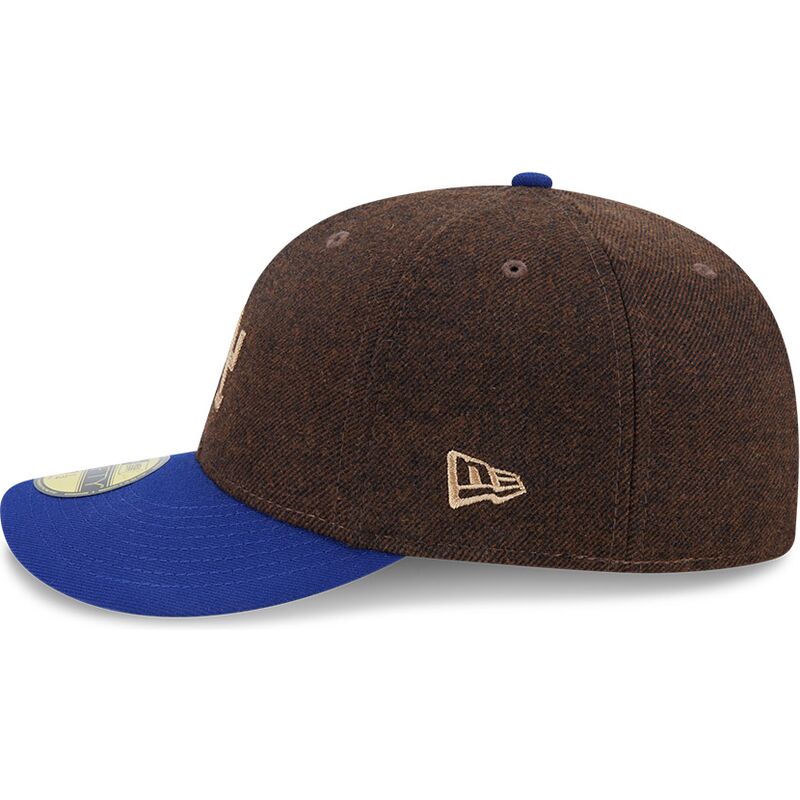 kasketter-buet-brun-tilpasset-59fifty-precurved-fra-los-angeles-dodgers-mlb-af-new-era