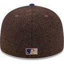 kasketter-buet-brun-tilpasset-59fifty-precurved-fra-los-angeles-dodgers-mlb-af-new-era