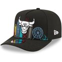 kasketter-buet-sort-snapback-9fifty-a-frame-precurved-skyline-fra-chicago-bulls-nba-af-new-era