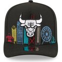 kasketter-buet-sort-snapback-9fifty-a-frame-precurved-skyline-fra-chicago-bulls-nba-af-new-era