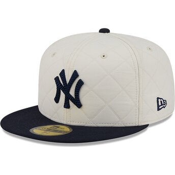 Kasketter flad hvid tilpasset 59FIFTY Checkered fra New York Yankees MLB af New Era