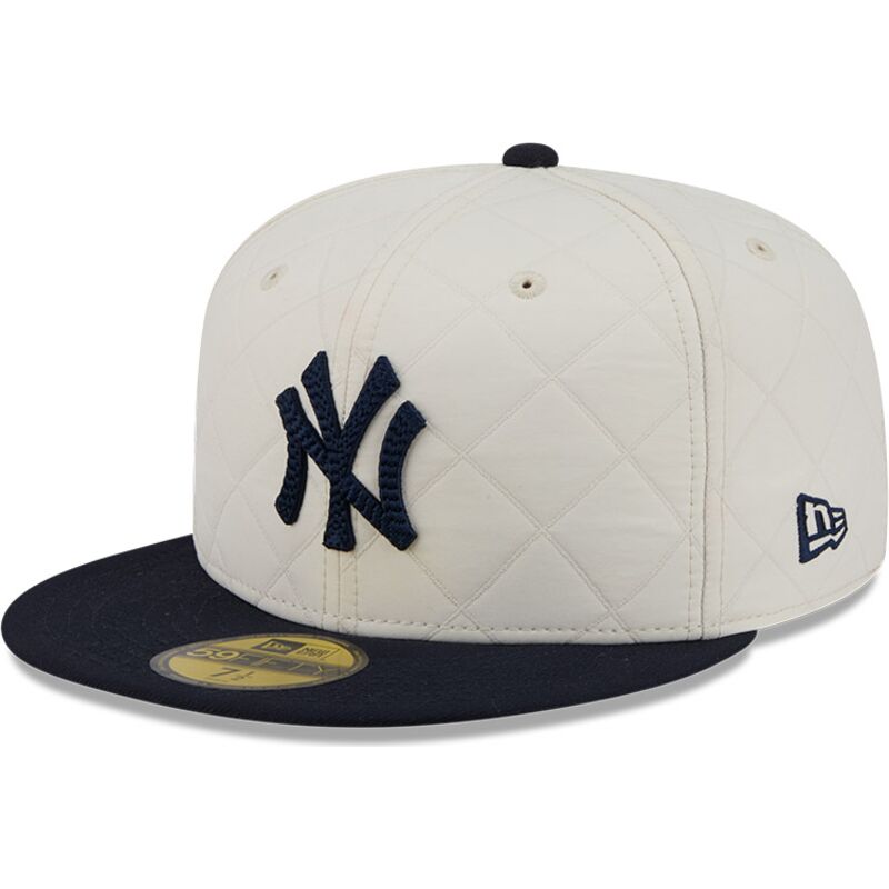kasketter-flad-hvid-tilpasset-59fifty-checkered-fra-new-york-yankees-mlb-af-new-era