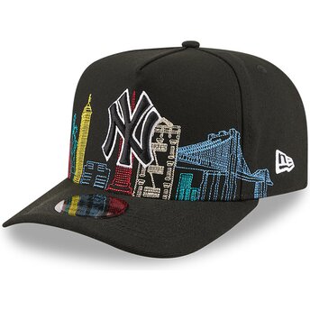 Kasketter buet sort snapback 9FIFTY A Frame Precurved Skyline fra New York Yankees MLB af New Era