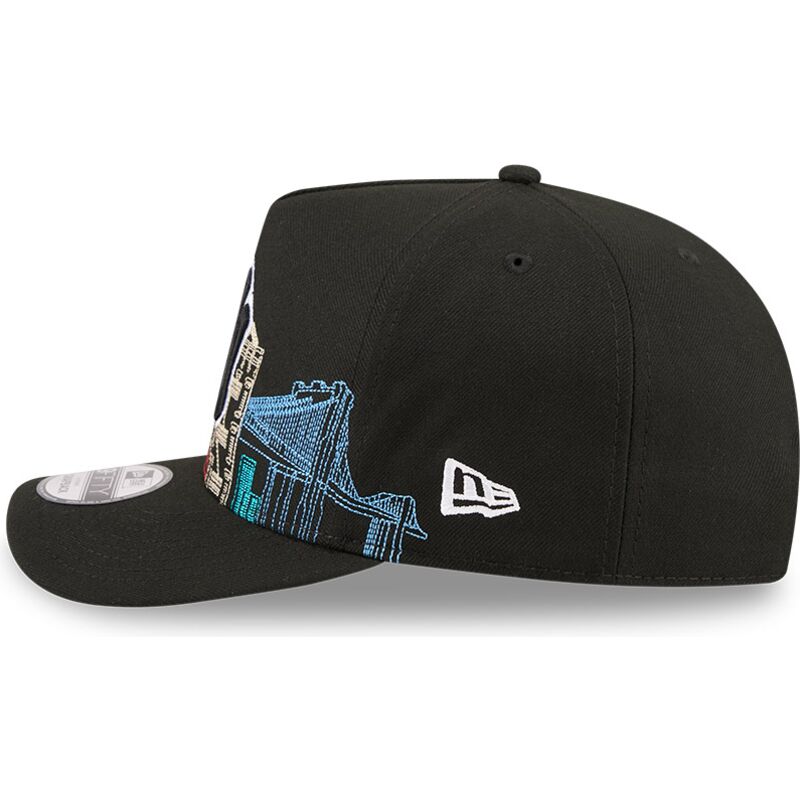 kasketter-buet-sort-snapback-9fifty-a-frame-precurved-skyline-fra-new-york-yankees-mlb-af-new-era