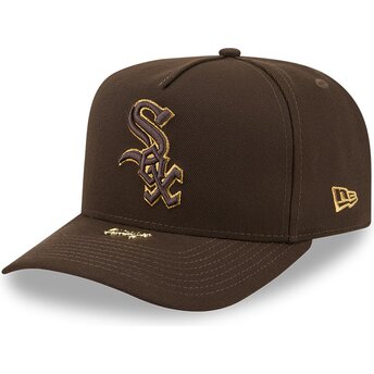 Kasketter buet brun snapback 9FIFTY A Frame Precurved Visor Pin fra Chicago White Sox MLB af New Era