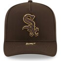 kasketter-buet-brun-snapback-9fifty-a-frame-precurved-visor-pin-fra-chicago-white-sox-mlb-af-new-era