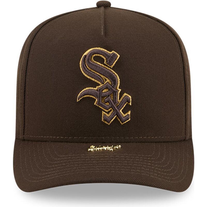 kasketter-buet-brun-snapback-9fifty-a-frame-precurved-visor-pin-fra-chicago-white-sox-mlb-af-new-era kasketter-buet-brun-snapback-9fifty-a-frame-precurved-visor-pin-fra-chicago-white-sox-mlb-af-new-era