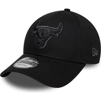 Kasketter buet sort justerbar rem 9FORTY Team Outline fra Chicago Bulls NBA af New Era