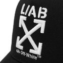 kasketter-buet-sort-snapback-clamp-arrows-af-l-ab-c-o-off-white