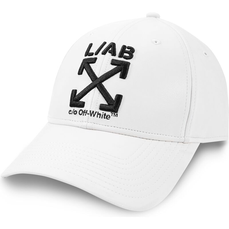 kasketter-buet-hvid-justerbar-rem-clamp-arrows-pu-leather-af-l-ab-c-o-off-white