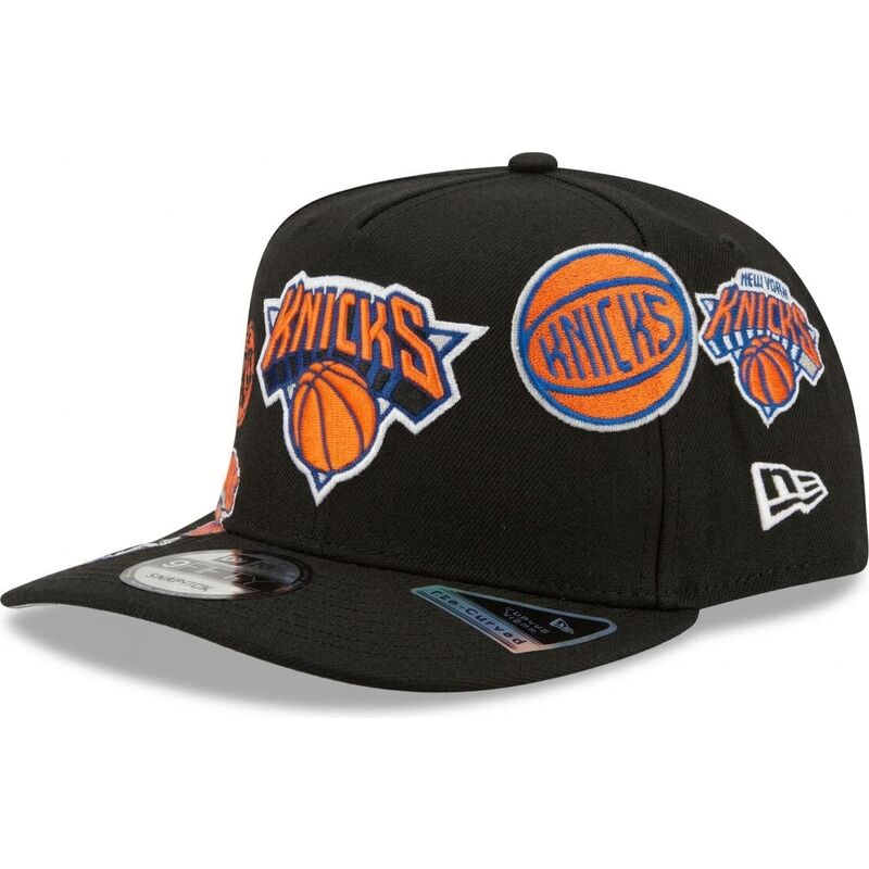 kasketter-buet-sort-snapback-9fifty-a-frame-precurved-multi-patches-fra-new-york-knicks-nba-af-new-era kasketter-buet-sort-snapback-9fifty-a-frame-precurved-multi-patches-fra-new-york-knicks-nba-af-new-era