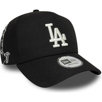 Kasketter buet sort snapback 9FORTY E Frame Mythical Icon fra Los Angeles Dodgers MLB af New Era