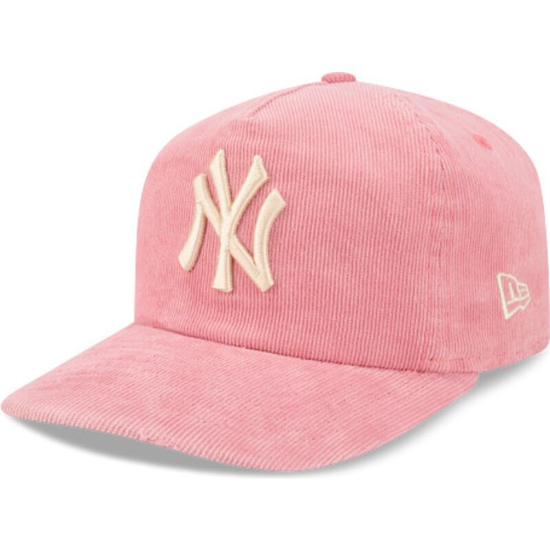 kasketter-buet-lyserod-justerbar-rem-19twenty-precurved-corduroy-pastel-fra-new-york-yankees-mlb-af-new-era