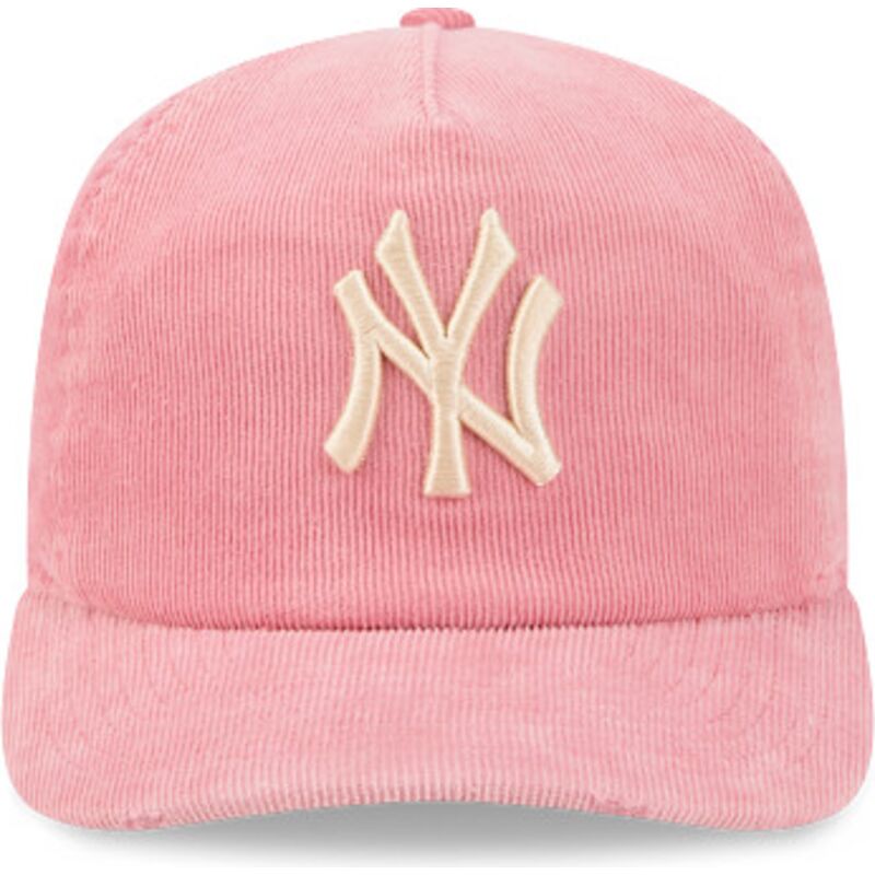 kasketter-buet-lyserod-justerbar-rem-19twenty-precurved-corduroy-pastel-fra-new-york-yankees-mlb-af-new-era