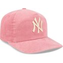 kasketter-buet-lyserod-justerbar-rem-19twenty-precurved-corduroy-pastel-fra-new-york-yankees-mlb-af-new-era