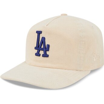 Kasketter buet beige justerbar rem 19TWENTY Precurved Corduroy Pastel fra Los Angeles Dodgers MLB af New Era