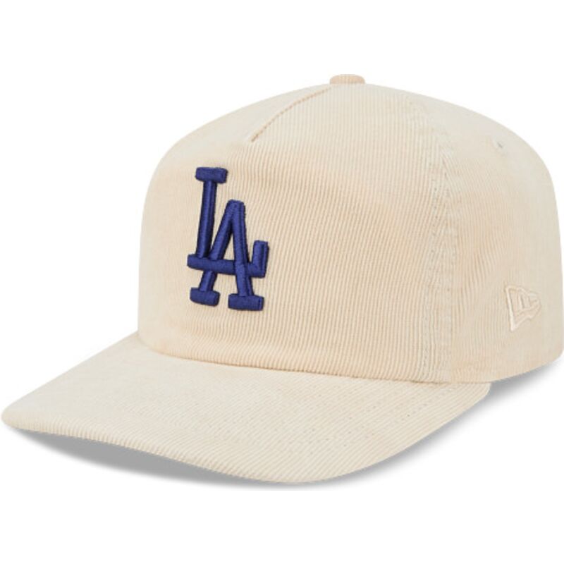 kasketter-buet-beige-justerbar-rem-19twenty-precurved-corduroy-pastel-fra-los-angeles-dodgers-mlb-af-new-era