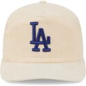 kasketter-buet-beige-justerbar-rem-19twenty-precurved-corduroy-pastel-fra-los-angeles-dodgers-mlb-af-new-era