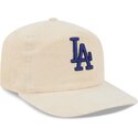 kasketter-buet-beige-justerbar-rem-19twenty-precurved-corduroy-pastel-fra-los-angeles-dodgers-mlb-af-new-era