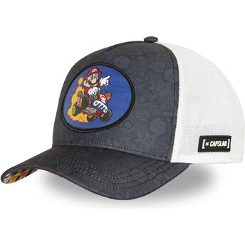 Kasketter buet marineblå snapback SMK4 MAR Bros. Mario Super Mario Bros. af Capslab