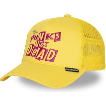 Kasketter buet gul snapback Nº294 Punks Not Dead af Rock’nFreeLife