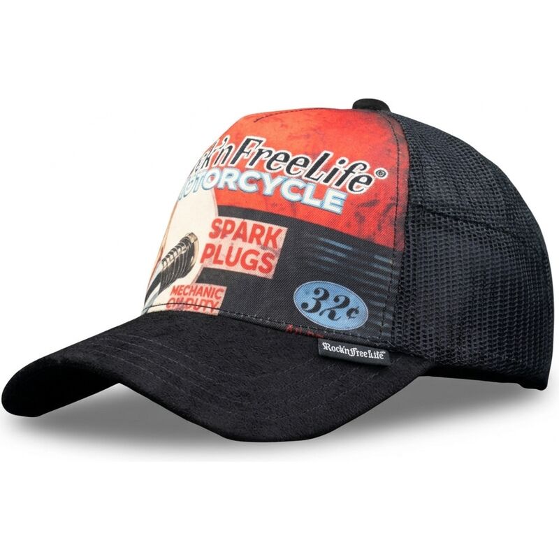 kasketter-buet-sort-snapback-n240-spark-plugs-af-rocknfreelife kasketter-buet-sort-snapback-n240-spark-plugs-af-rocknfreelife