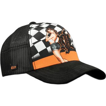 Kasketter buet sort snapback N°219 Vintage Racing af Rock’nFreeLife