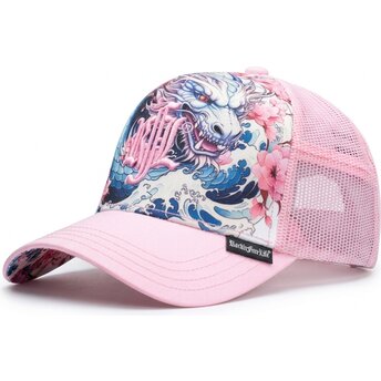 Kasketter buet lyserød snapback N°245 af Rock’nFreeLife