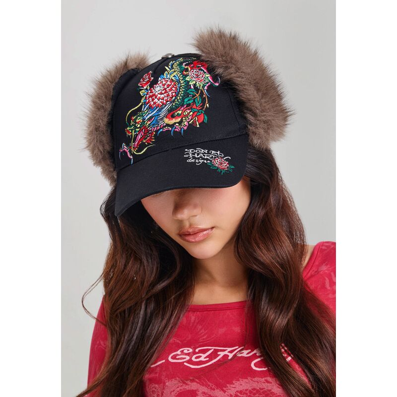 kasketter-buet-sort-tilpasset-crawling-trapper-af-ed-hardy