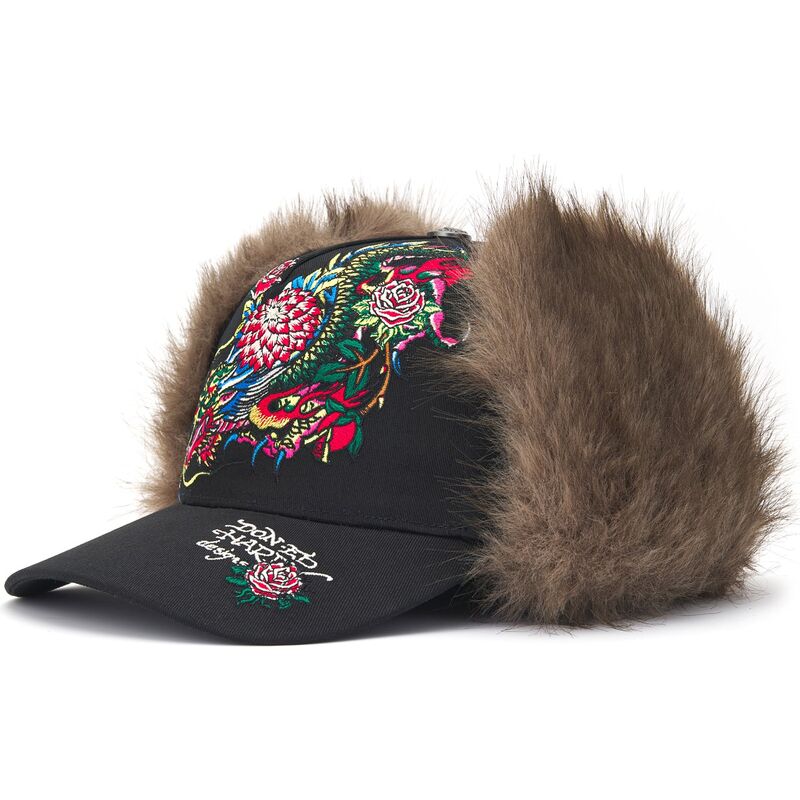 kasketter-buet-sort-tilpasset-crawling-trapper-af-ed-hardy