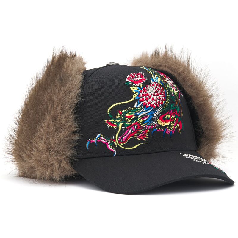 kasketter-buet-sort-tilpasset-crawling-trapper-af-ed-hardy