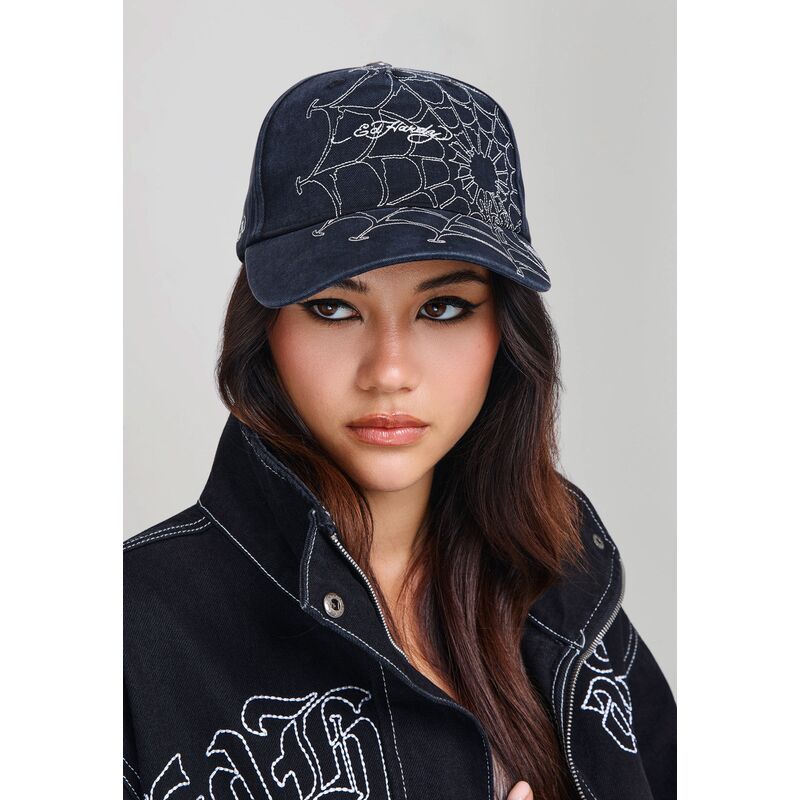 kasketter-buet-sort-justerbar-rem-spiderweb-af-ed-hardy kasketter-buet-sort-justerbar-rem-spiderweb-af-ed-hardy