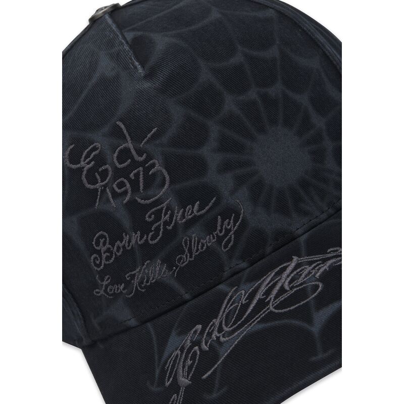 kasketter-buet-sort-snapback-spiderweb-af-ed-hardy