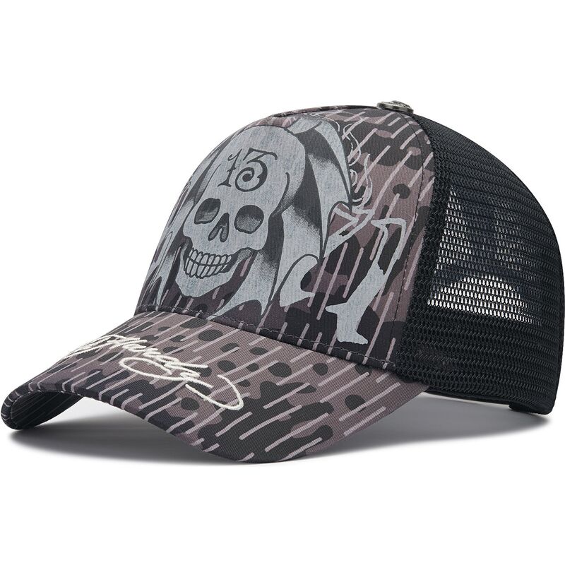 kasketter-buet-sort-snapback-13-skull-af-ed-hardy