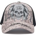 kasketter-buet-gra-snapback-13-skull-af-ed-hardy